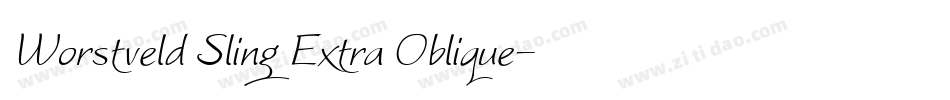 Worstveld Sling Extra Oblique字体转换